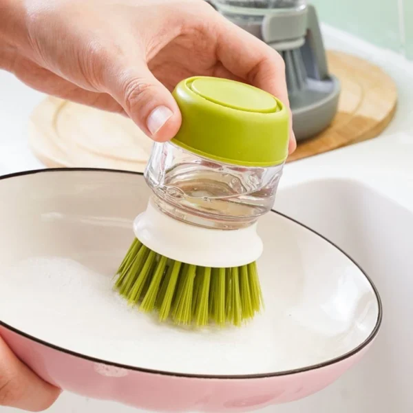 2 in 1 Auto Soap Dispenser Pot Brush Kitchen Dishwashing Tool 2 in 1 Auto Soap Dispenser Pot Brush Kitchen Dishwashing Tool